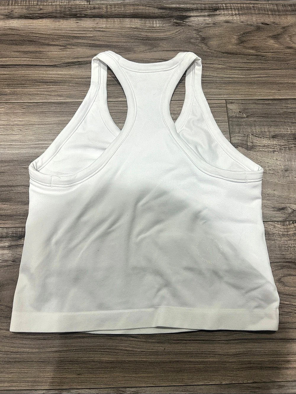 LNDR Cropped Muscle Tank Racerback White Small - Picture 2 of 5